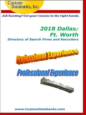 cover image of 2018 Dallas/Ft. Worth Directory of Search Firms and Recruiters